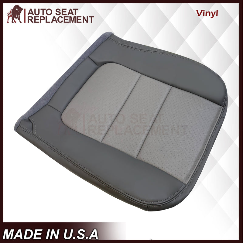 2001 Ford F250 Platinum Edition New Vinyl Replacement Seat Cover in 2-Tone Gray - Auto Seat Replacement