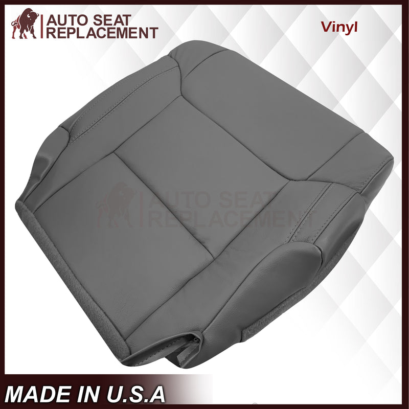 2014-2021 Toyota Tundra Work Truck Driver OR Passenger Side Replacement Leather OR Synthetic Leather Seat Cover: Gray - Auto Seat Replacement
