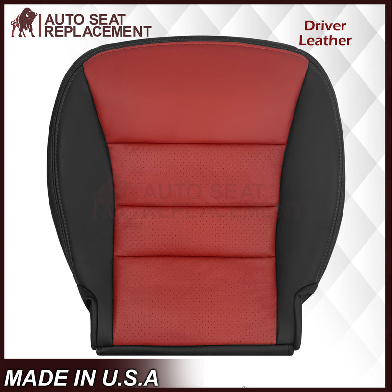 2005 - 2007 Corvette C6 Replacement Seat Cover 2-tone black and Cobalt Red
