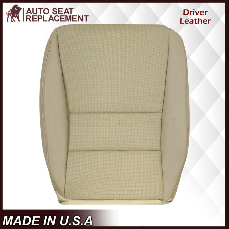 2004-2008 Acura TSX Driver Or Passenger Replacement Genuine Leather / Synthetic Leather Seat Covers: Perforated, Tan