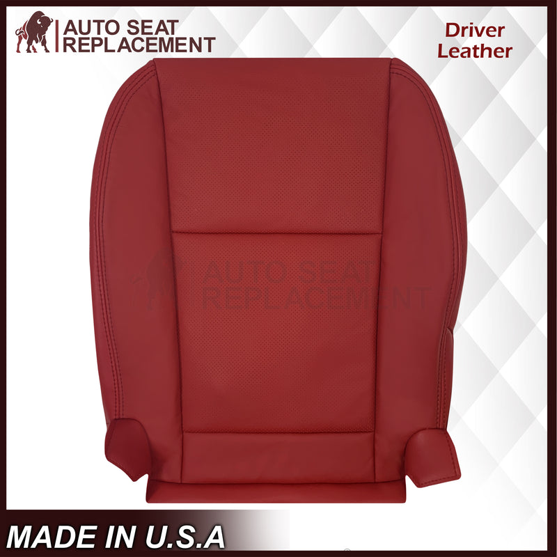 2011-2014 Dodge Charger Replacement Leather or Synthetic Leather Seat Cover: Red Perforated