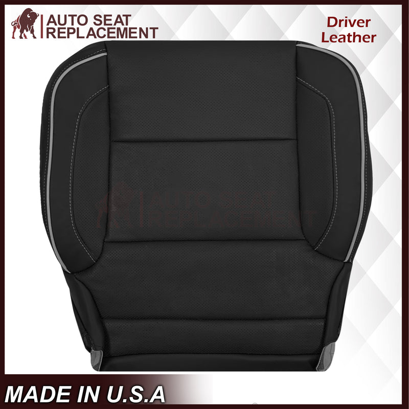 2014-2019 Chevy Silverado 1500 2500HD 3500HD High Country Replacement Perforated Genuine Leather OR Synthetic Leather Seat Covers: Black - Auto Seat Replacement