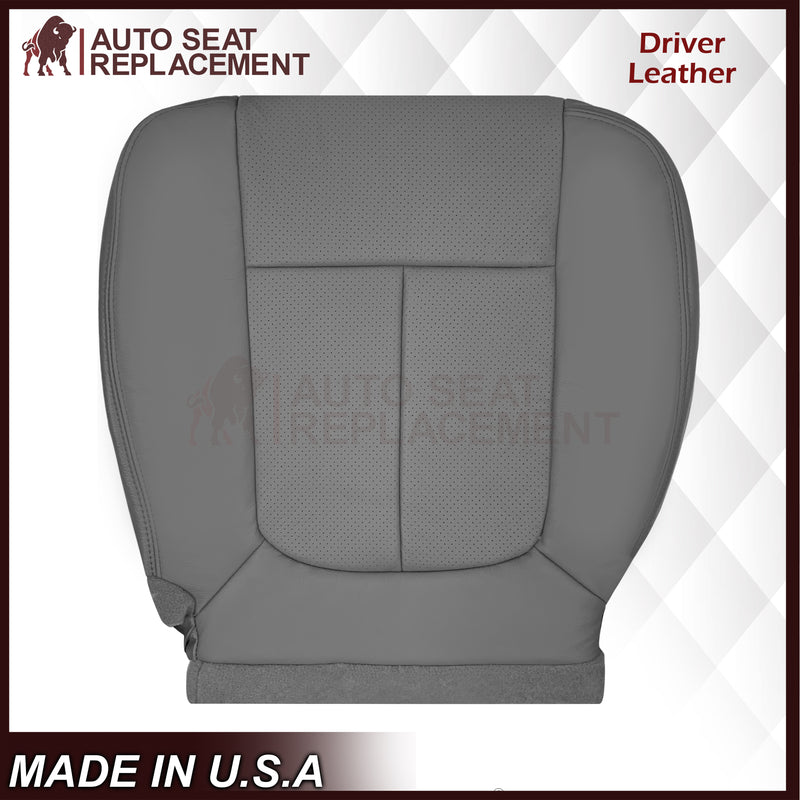 2009 - 2014 Ford F150 Lariat Crew Cab Perforated Replacement Seat Cover Steel Gray