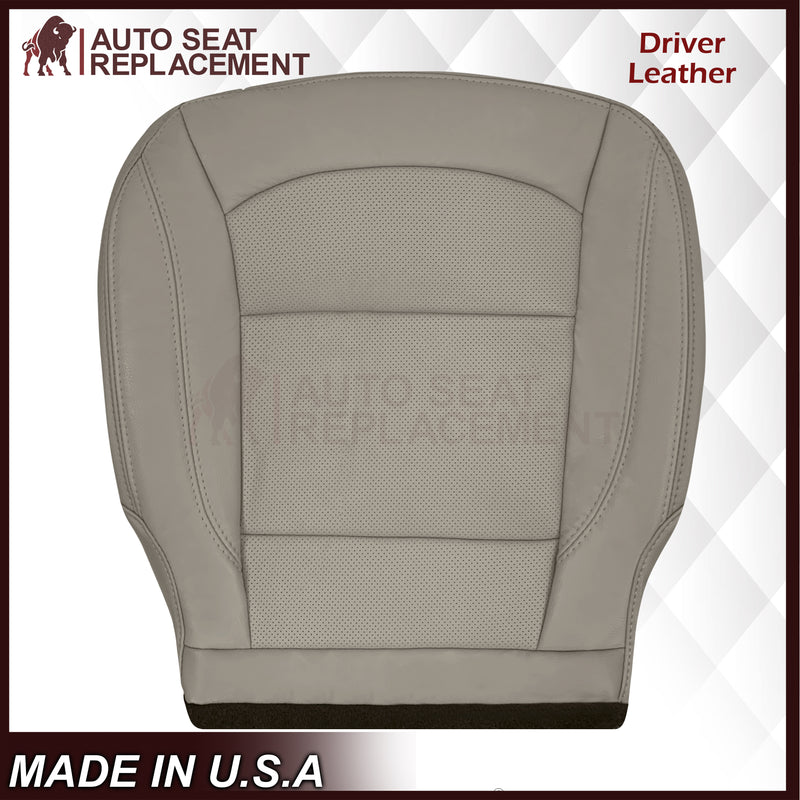 2016-2019 Ford Explorer Limited Replacement Leather or Synthetic Leather Seat Cover:  Light Gray Perforated