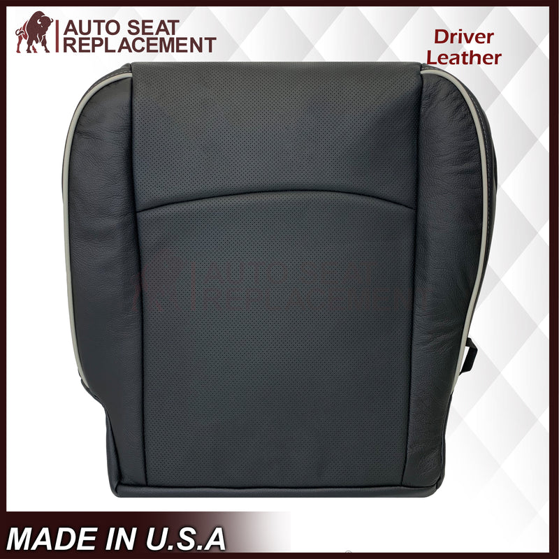 2013 - 2018 Dodge Ram Laramie, Long Horn, Limited Bottom Replacement Seat Cover In Black W/ Gray Pipping