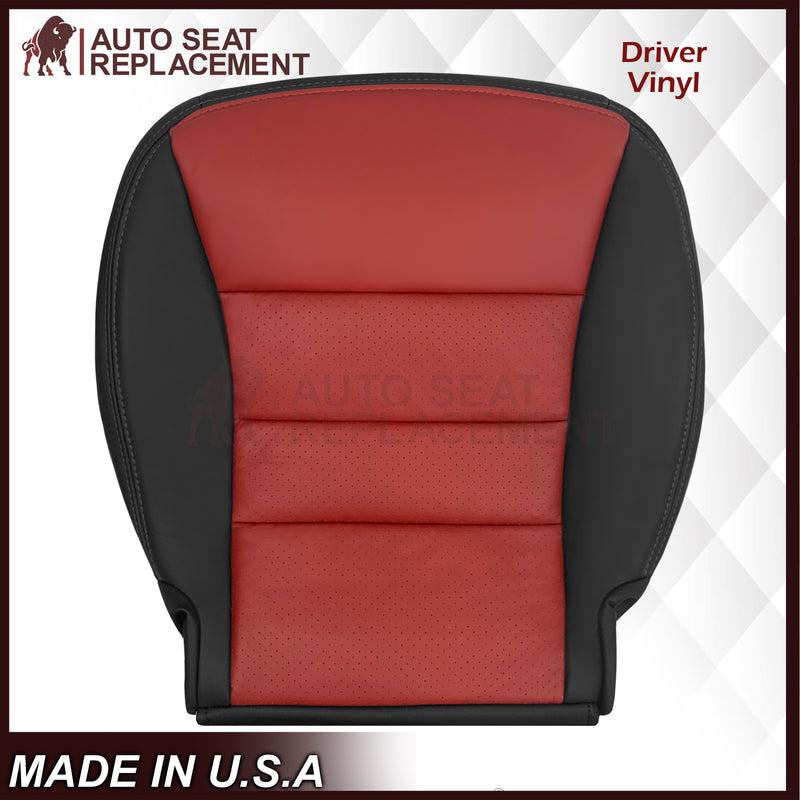 2005 - 2007 Corvette C6 Replacement Seat Cover 2-tone black and Cobalt Red