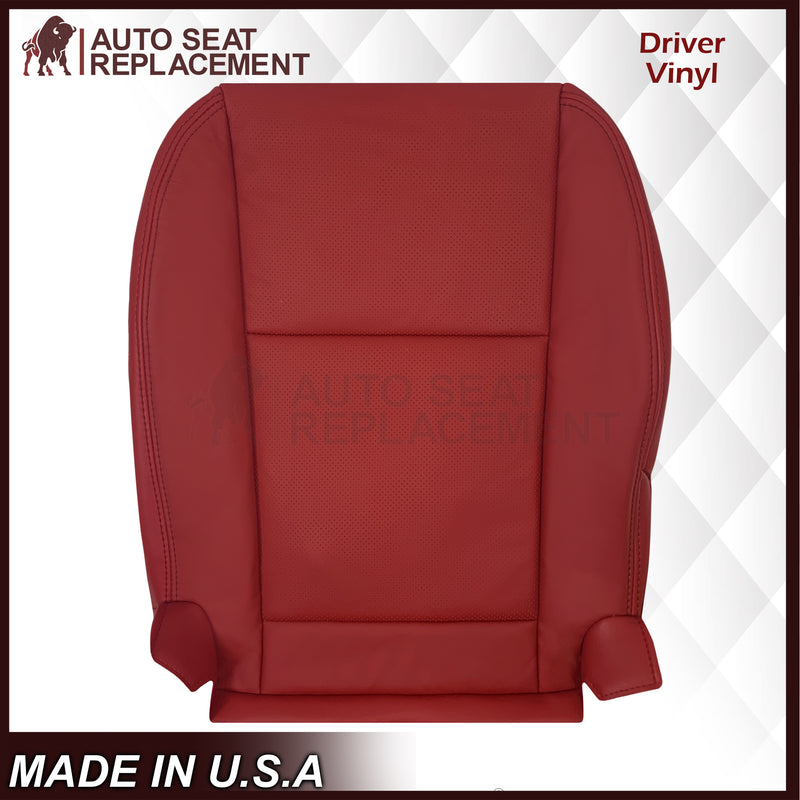 2011-2014 Dodge Charger Replacement Leather or Synthetic Leather Seat Cover: Red Perforated