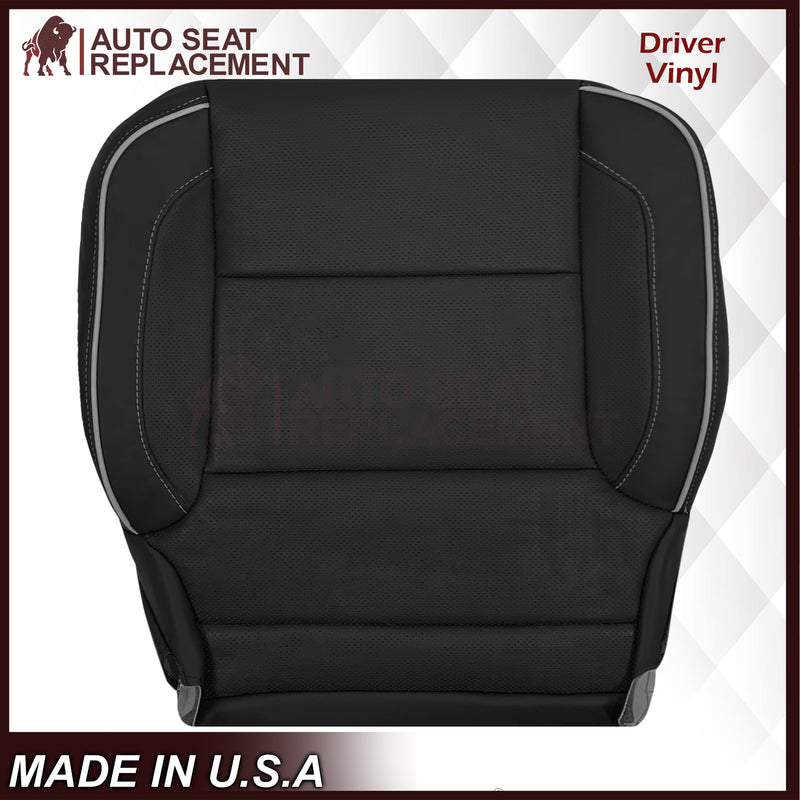 2014-2019 Chevy Silverado 1500 2500HD 3500HD High Country Replacement Perforated Genuine Leather OR Synthetic Leather Seat Covers: Black - Auto Seat Replacement