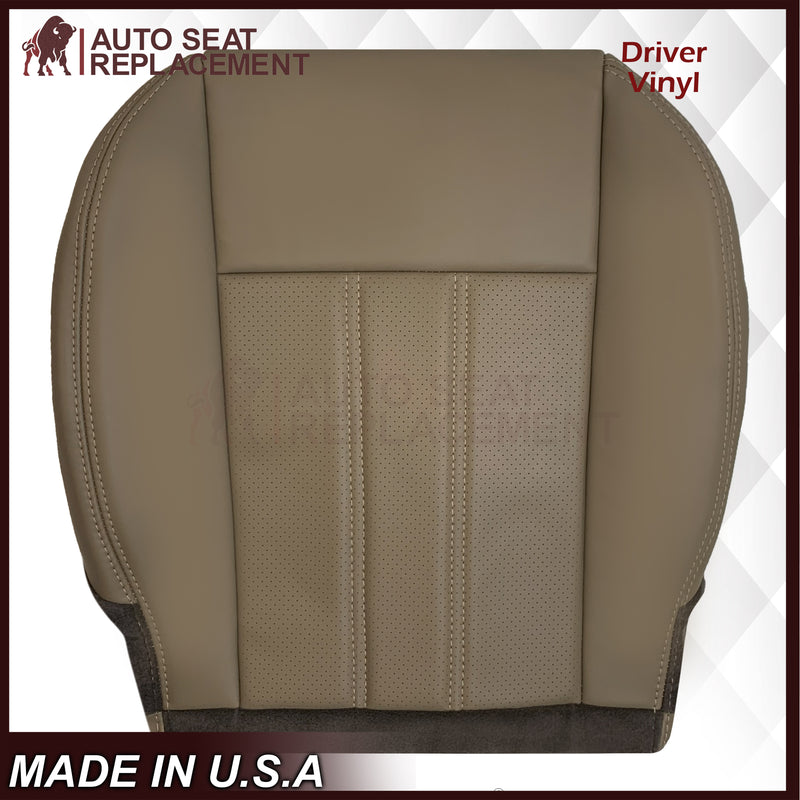 2008 -2020 For Dodge Grand Caravan Front Replacement Seat Cover: Tan Perforated - Auto Seat Replacement