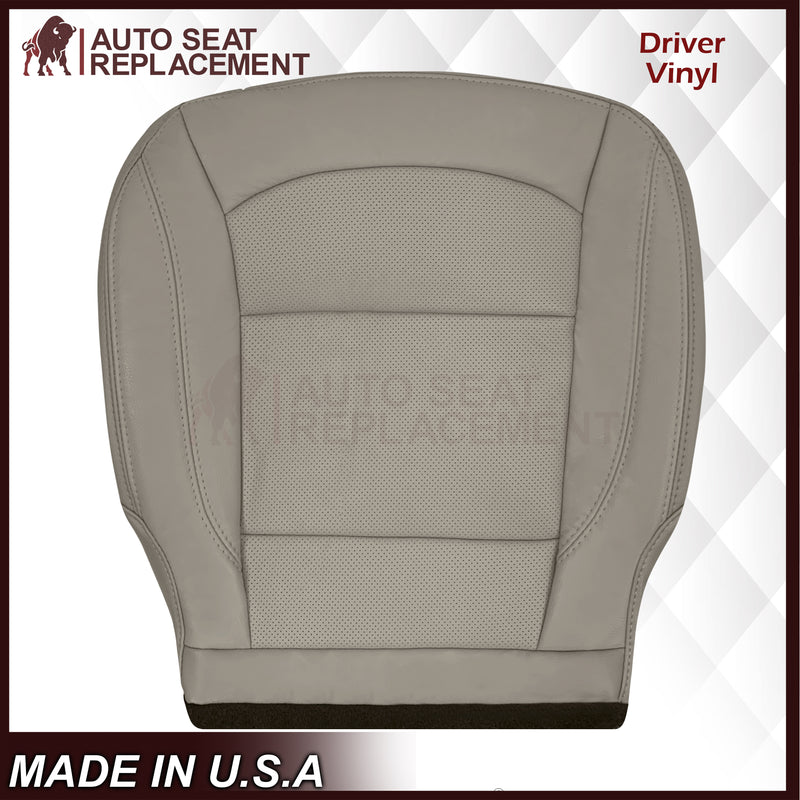 2016-2019 Ford Explorer Limited Replacement Leather or Synthetic Leather Seat Cover:  Light Gray Perforated