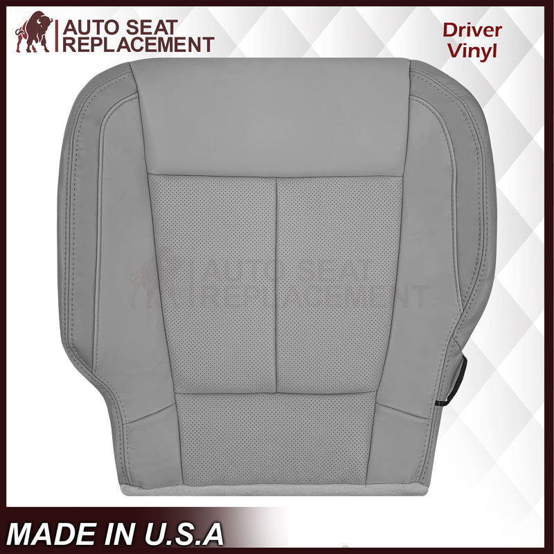 2018-2020 Ford F-150 Lariat Replacement Cowhide Leather or Synthetic Leather Seat Cover: Gray, Perforated - Auto Seat Replacement