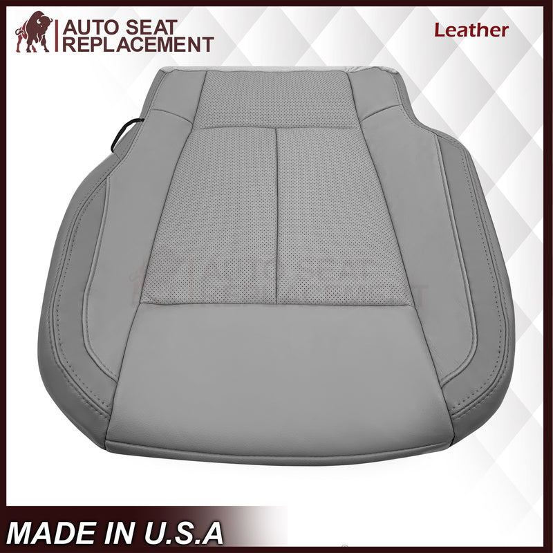 2018-2020 Ford F-150 Lariat Replacement Cowhide Leather or Synthetic Leather Seat Cover: Gray, Perforated - Auto Seat Replacement