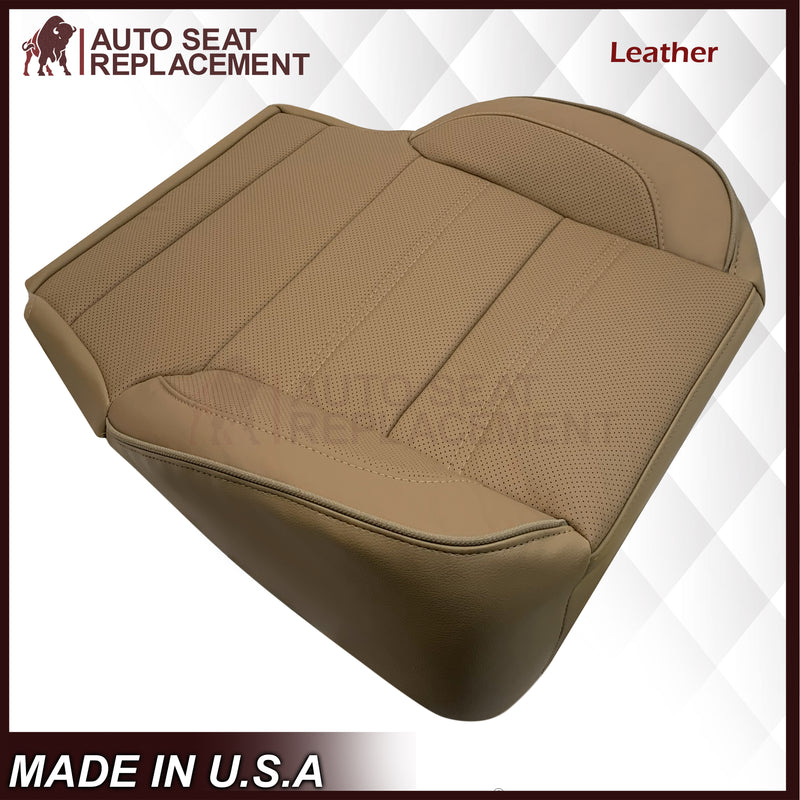 2014-2019 GMC Sierra Denali Perforated Genuine Leather Replacement Seat Cover In Dune Tan - Auto Seat Replacement