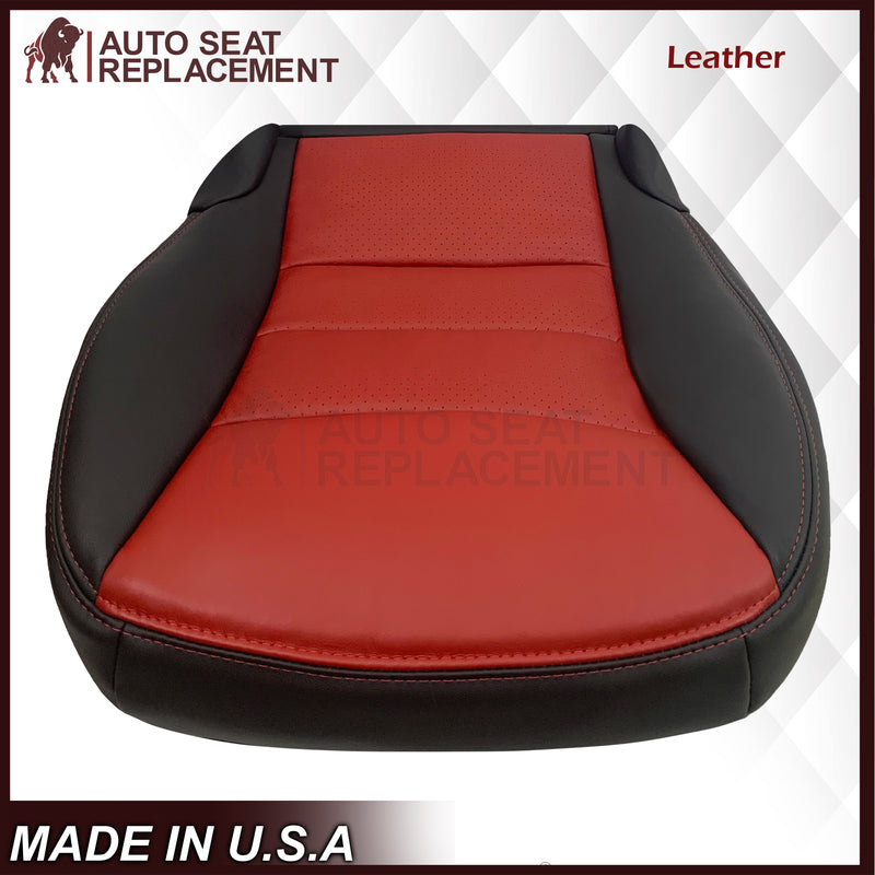 2005 - 2007 Corvette C6 Replacement Seat Cover 2-tone black and Cobalt Red