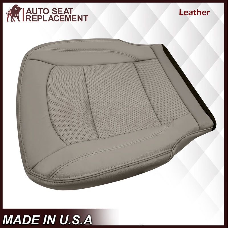 2016-2019 Ford Explorer Limited Replacement Leather or Synthetic Leather Seat Cover:  Light Gray Perforated