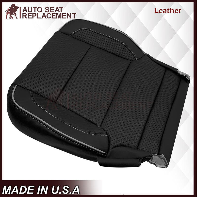 2014-2019 Chevy Silverado 1500 2500HD 3500HD High Country Replacement Perforated Genuine Leather OR Synthetic Leather Seat Covers: Black - Auto Seat Replacement