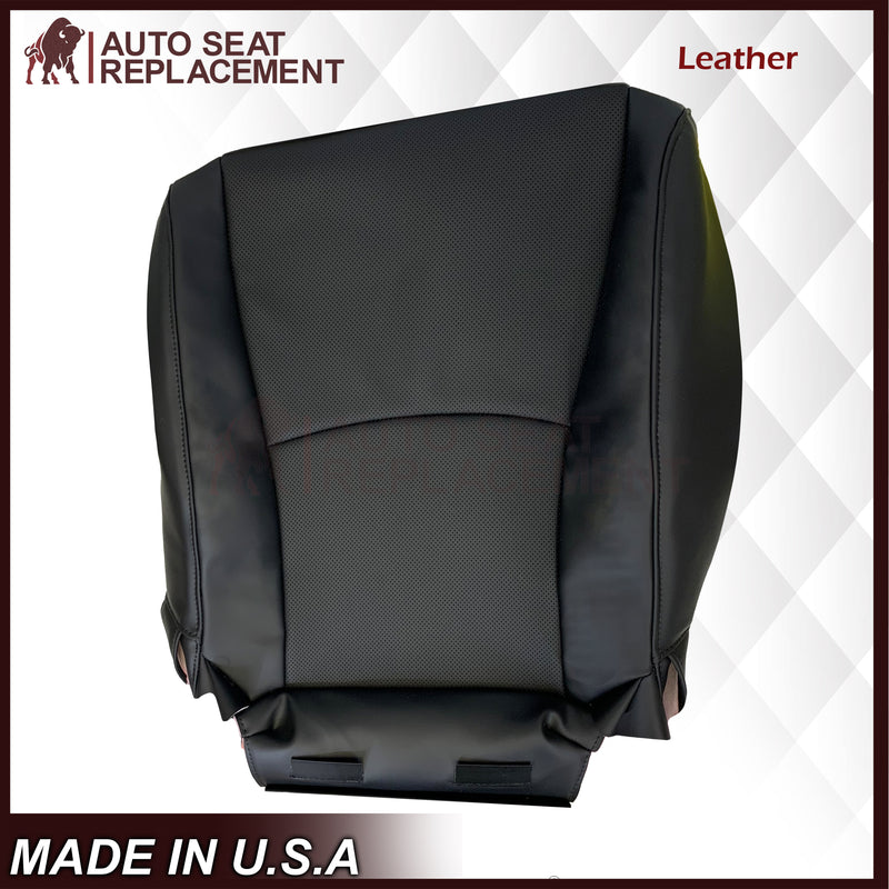 2004 - 2014 Toyota Highlander Driver OR Passenger Side Bottom PERFORATED Genuine Leather/Synthetic Leather Seat Covers In Black