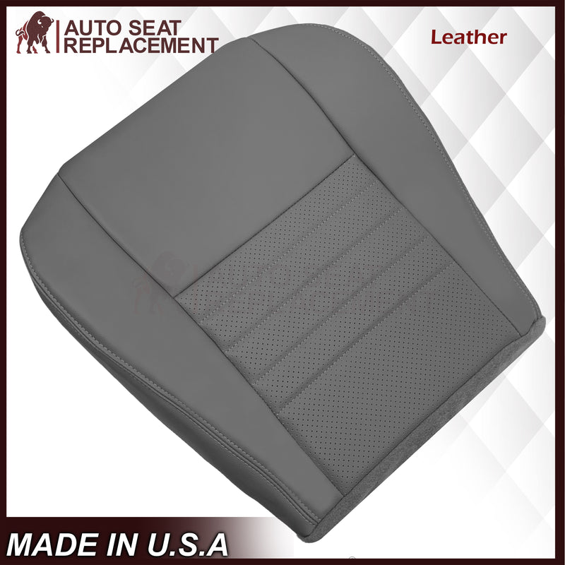 1999-2004 Ford Mustang GT V8 Replacement Cowhide Leather OR Synthetic Leather Seat Cover: Gray, Perforated