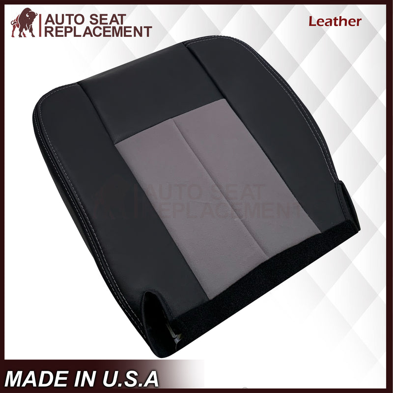 2004 Dodge Ram 1500 SLT Quad Cab Leather or Synthetic Leather With Suede Insert Replacement Seat Covers In Dark Slate "Dark Gray"