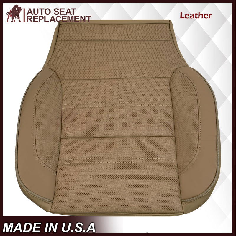 2014-2019 GMC Sierra Denali Perforated Genuine Leather Replacement Seat Cover In Dune Tan - Auto Seat Replacement