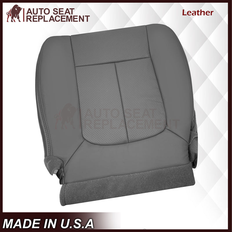 2009 - 2014 Ford F150 Lariat Crew Cab Perforated Replacement Seat Cover Steel Gray