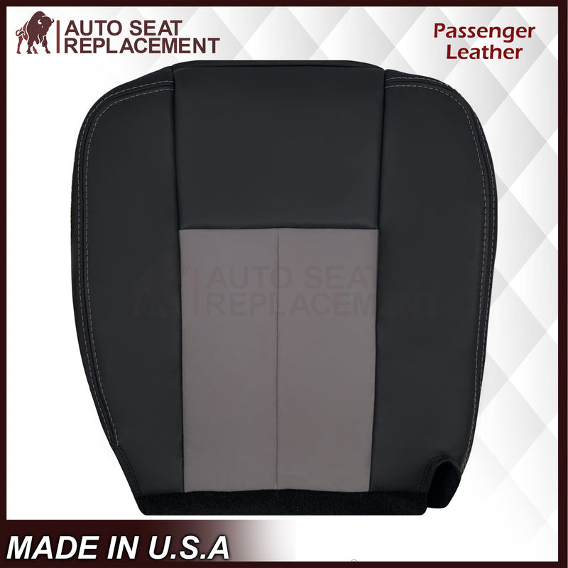 2004 Dodge Ram 1500 SLT Quad Cab Leather or Synthetic Leather With Suede Insert Replacement Seat Covers In Dark Slate "Dark Gray"