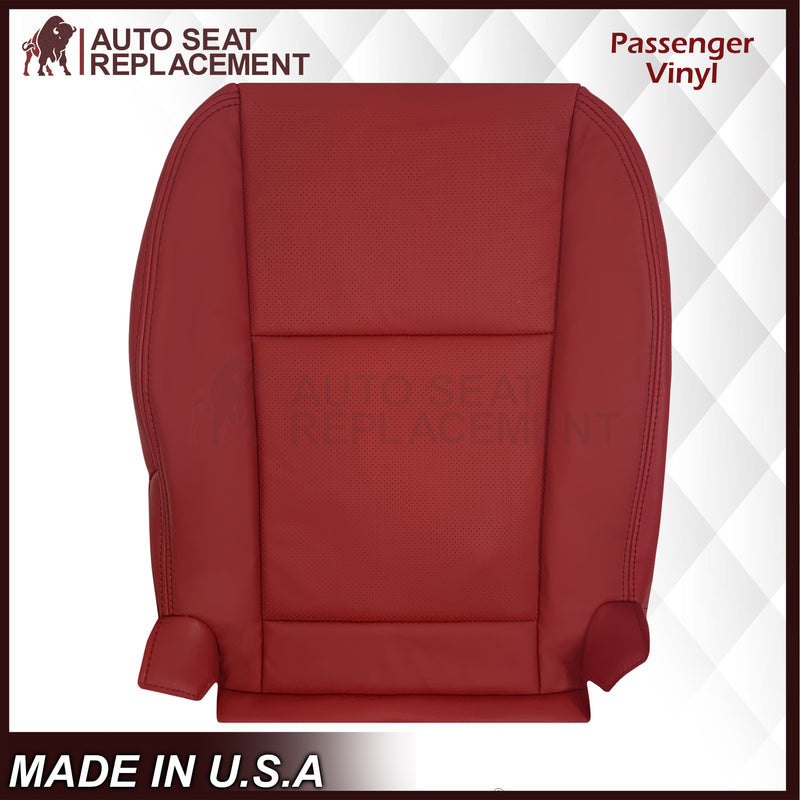 2011-2014 Dodge Charger Replacement Leather or Synthetic Leather Seat Cover: Red Perforated