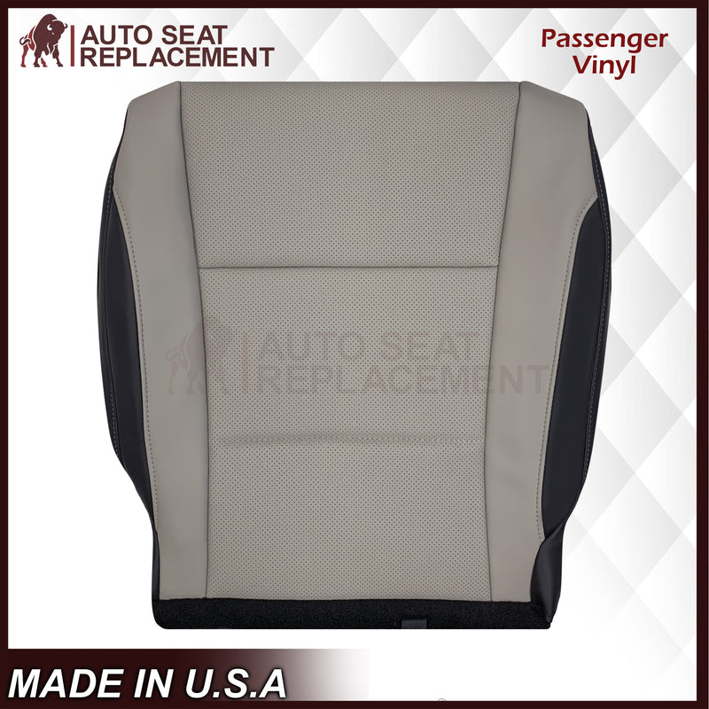 2016-2022 Lexus RX350 RX450h Replacement Perforated Synthetic Leather Seat Cover: 2-Tone Gray & Black