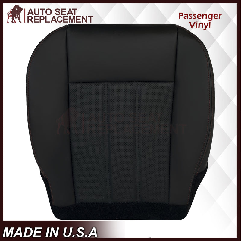 2008 -2020 For Dodge Grand Caravan Front Replacement Seat Cover W/ Red Stitching