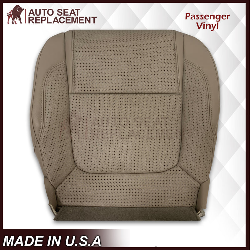 2011 - 2015 Ford Explorer Replacement Perforated Leather Bottom Seat Covers In Gray: Choose Leather OR Vinyl
