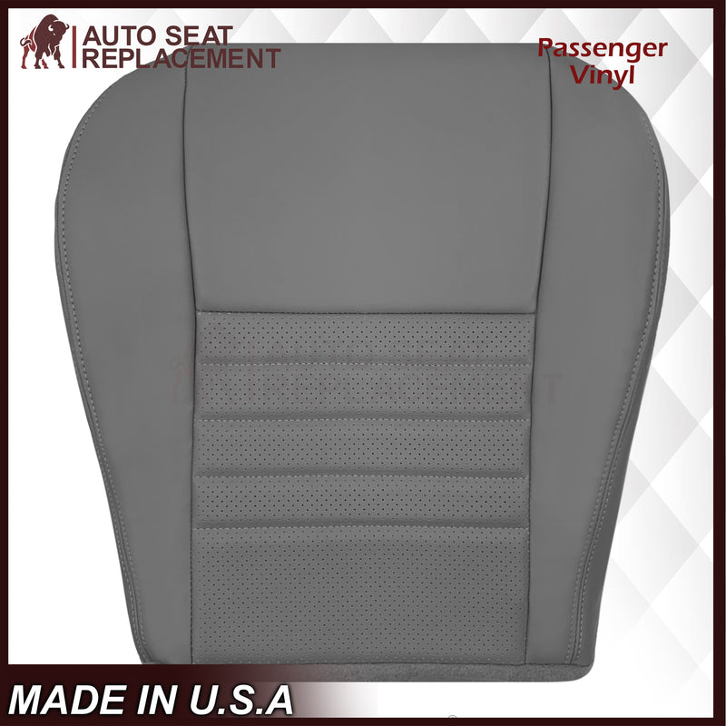 1999-2004 Ford Mustang GT V8 Replacement Cowhide Leather OR Synthetic Leather Seat Cover: Gray, Perforated