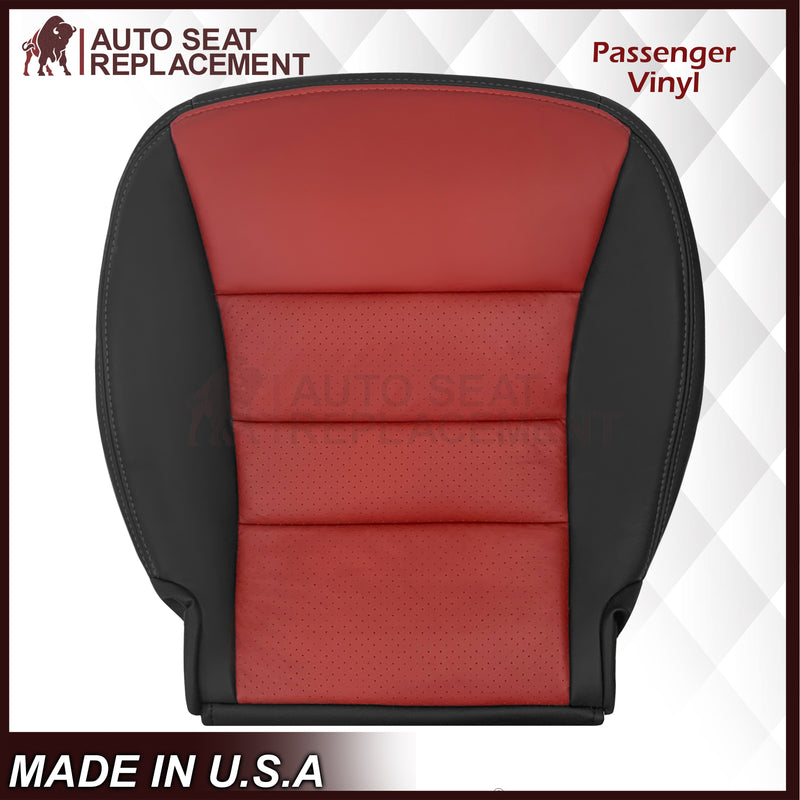 2005 - 2007 Corvette C6 Replacement Seat Cover 2-tone black and Cobalt Red