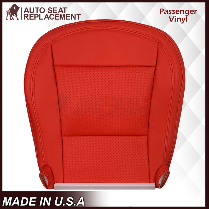 2014 - 2019 For Chevy Corvette C7 , ZR1 , Z06 Synthetic Leather Seat Covers: Adrenalin Red - Auto Seat Replacement