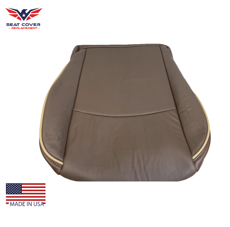 2009 - 2018 For Dodge Ram Laramie Limited Brown Bottom Leather Seat Cover In Brown