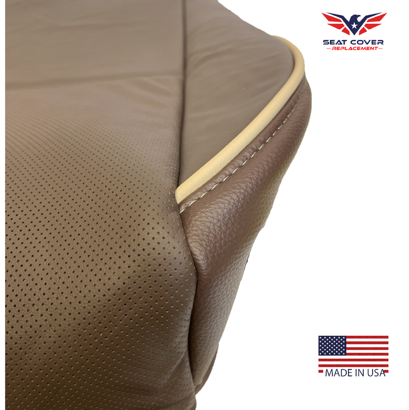 2009 - 2018 For Dodge Ram Laramie Limited Brown Bottom Leather Seat Cover In Brown