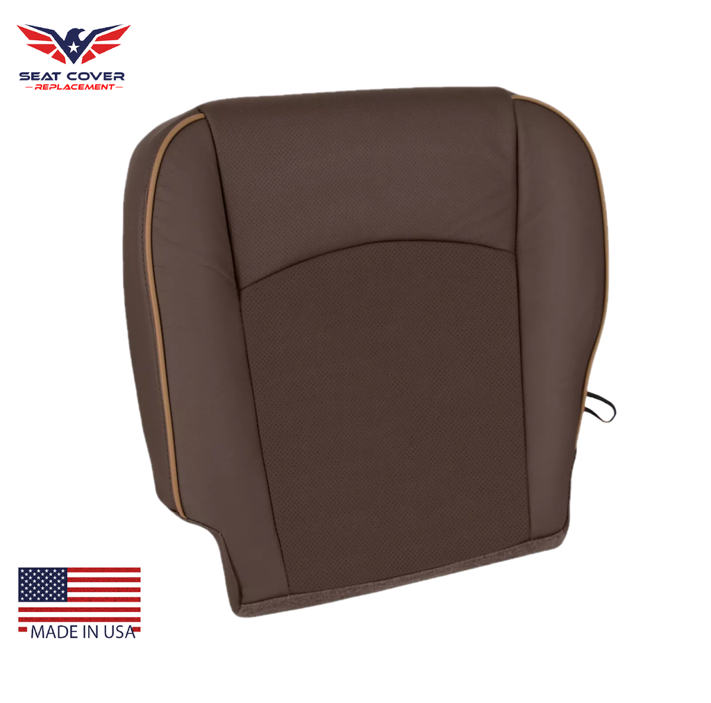 2009 - 2018 For Dodge Ram Laramie Limited Brown Bottom Leather Seat Cover In Brown