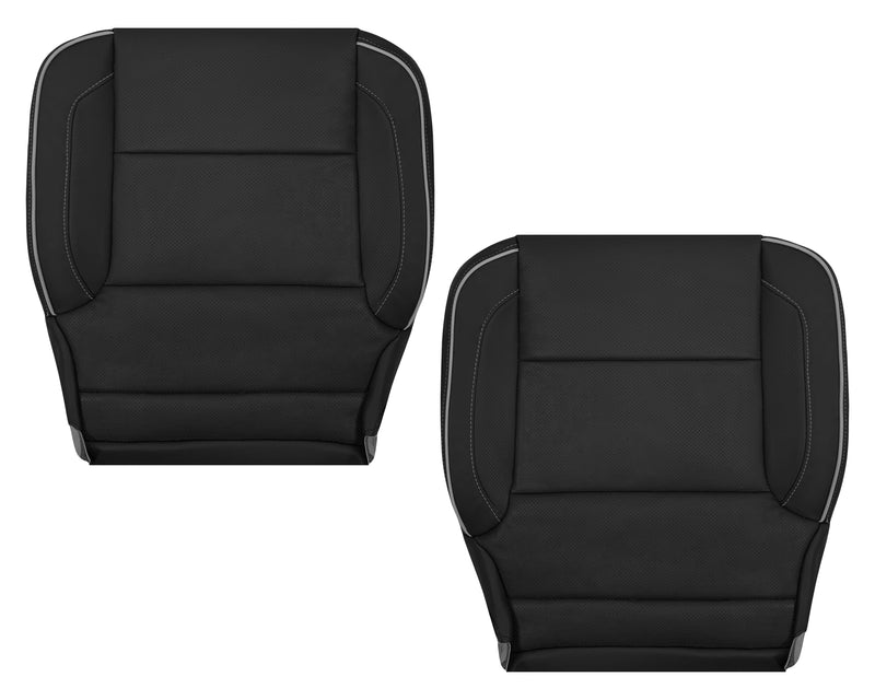 2014-2019 Chevy Silverado 1500 2500HD 3500HD High Country Replacement Perforated Genuine Leather OR Synthetic Leather Seat Covers: Black - Auto Seat Replacement