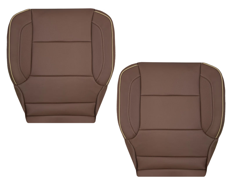2014-2019 Chevy Silverado 1500 2500HD 3500HD High Country Replacement Perforated Genuine Leather OR Synthetic Leather Seat Covers: Brown - Auto Seat Replacement