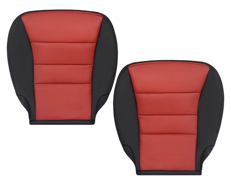 2005 - 2007 Corvette C6 Replacement Seat Cover 2-tone black and Cobalt Red