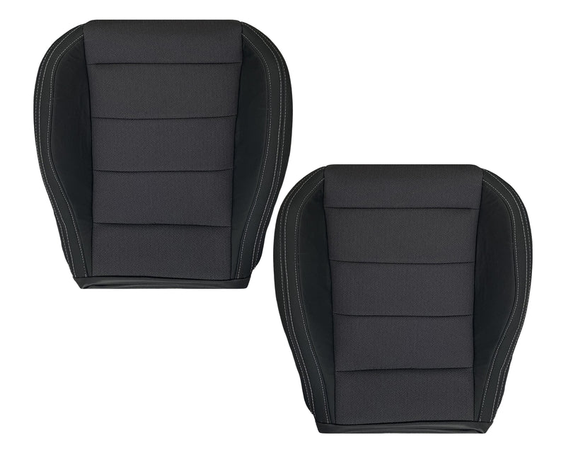 2015-2023 Ford Mustang GT Coupe V6 V8 Cloth (Fabric) Replacement Bottom Seat Covers In Black: Choose Your Side - Auto Seat Replacement