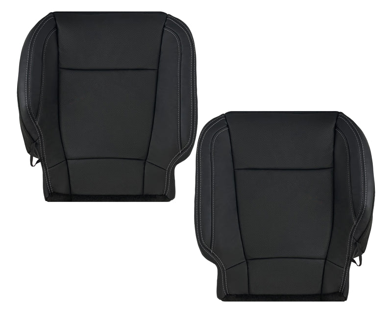 2015-2017 Ford F150 Lariat Charcoal Black Replacement Seat Covers in Leather or Synthetic Leather
