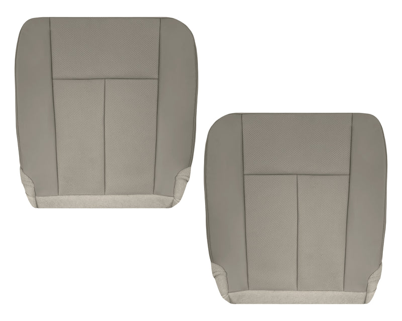 2007-2014 Ford Expedition Eddie Bauer/XLT PERFORATED Leather Replacement Seat Cover in Gray - Auto Seat Replacement