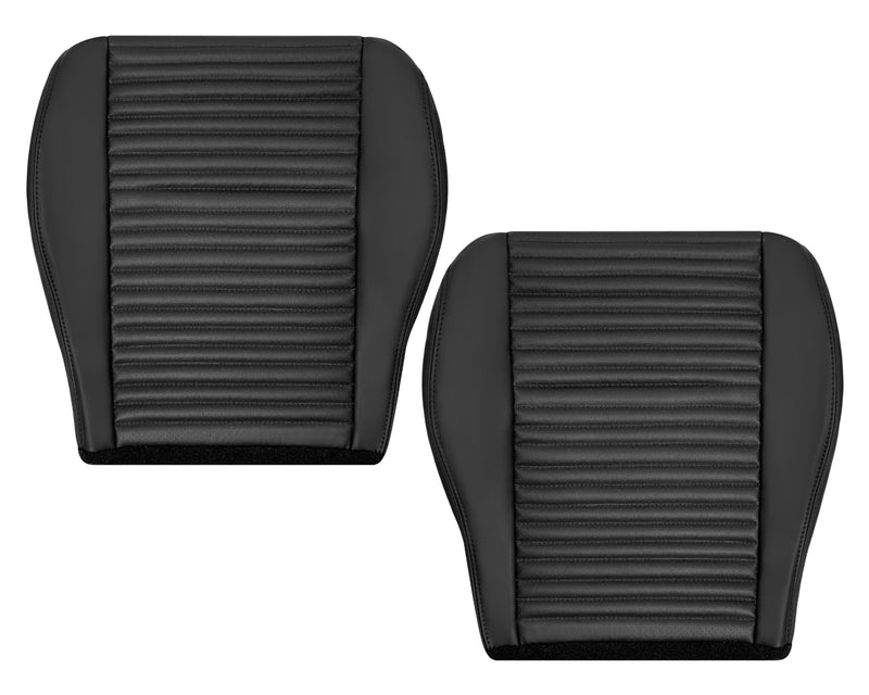 2003-2004 Ford Mustang Mach 1 Replacement Seat Covers in Ebony Black mach mack one driver cushion covers Replacement Leather Seat Cover