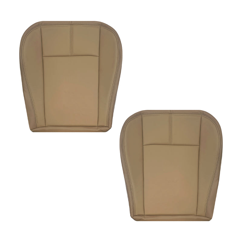 2009-2019 Ford E350 E450 E550 Econoline Van Synthetic Leather Replacement Seat Covers In Tan