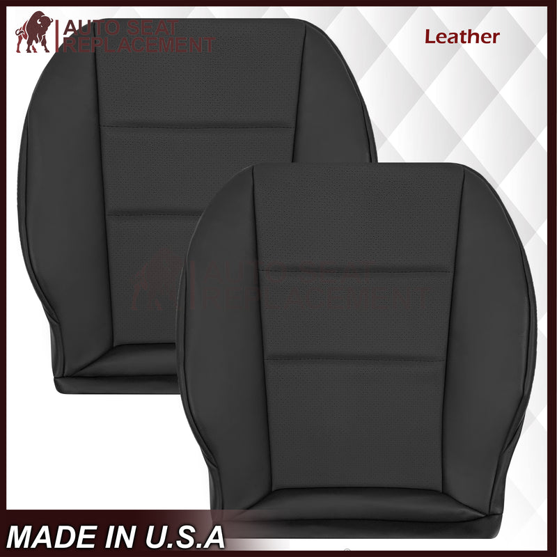 2008-2015 Mercedes Benz GLK250, GLK-350 Driver OR Passenger Bottom Replacement Leather Seat Cover: Perforated Black - Auto Seat Replacement
