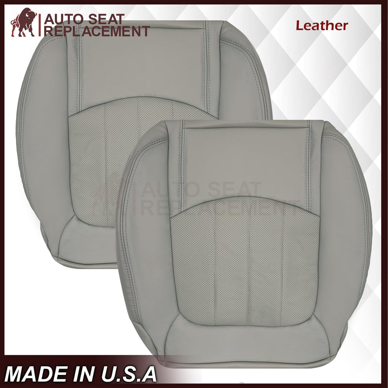 2007-2012 GMC Acadia Denali/SLT Replacement Leather/Syn. Leather Seat Cover: Gray, Perforated - Auto Seat Replacement