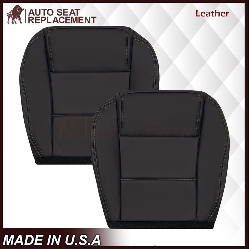 2005-2009 Ford Mustang Coupe GT V6 Leather Replacement Seat Covers in Black