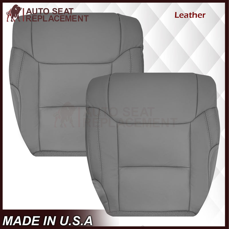 2014-2021 Toyota Tundra Work Truck Driver OR Passenger Side Replacement Leather OR Synthetic Leather Seat Cover: Gray - Auto Seat Replacement