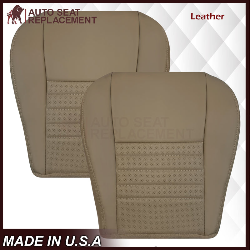 1999-2004 Ford Mustang GT Convertible in Medium Parchment Tan: Choose Genuine Leather OR Synthetic Leather
