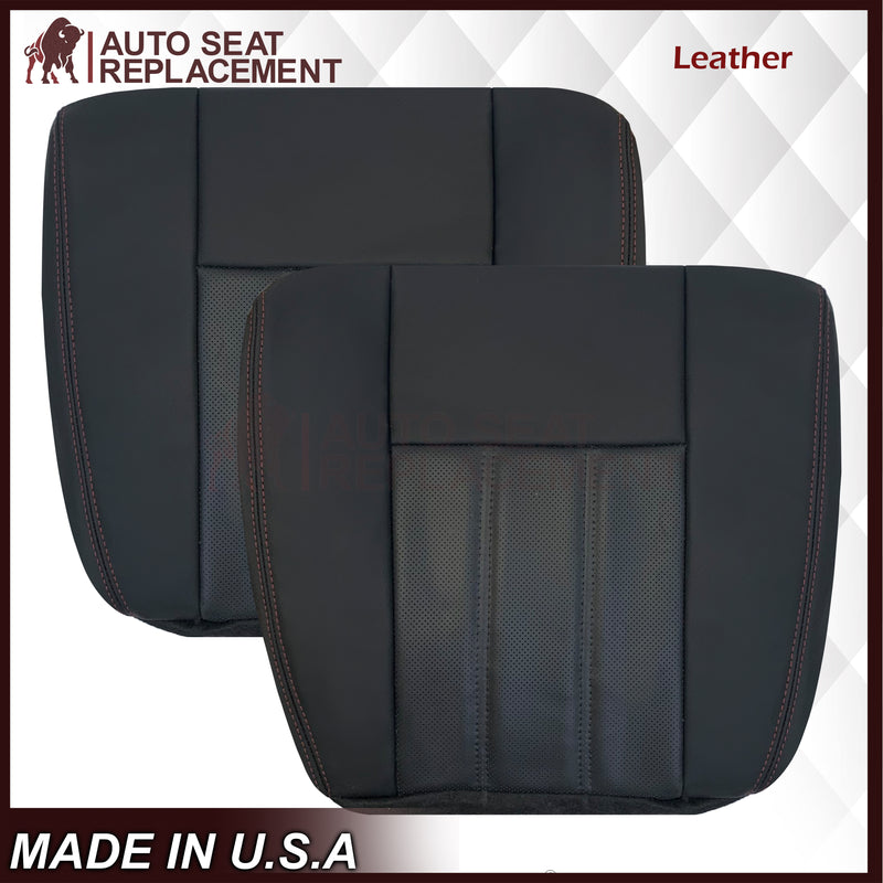 2008 - 2020 For Dodge Grand Caravan Replacement Bottom Seat Cover W/ Red Stitching: Choose your pattern - Auto Seat Replacement